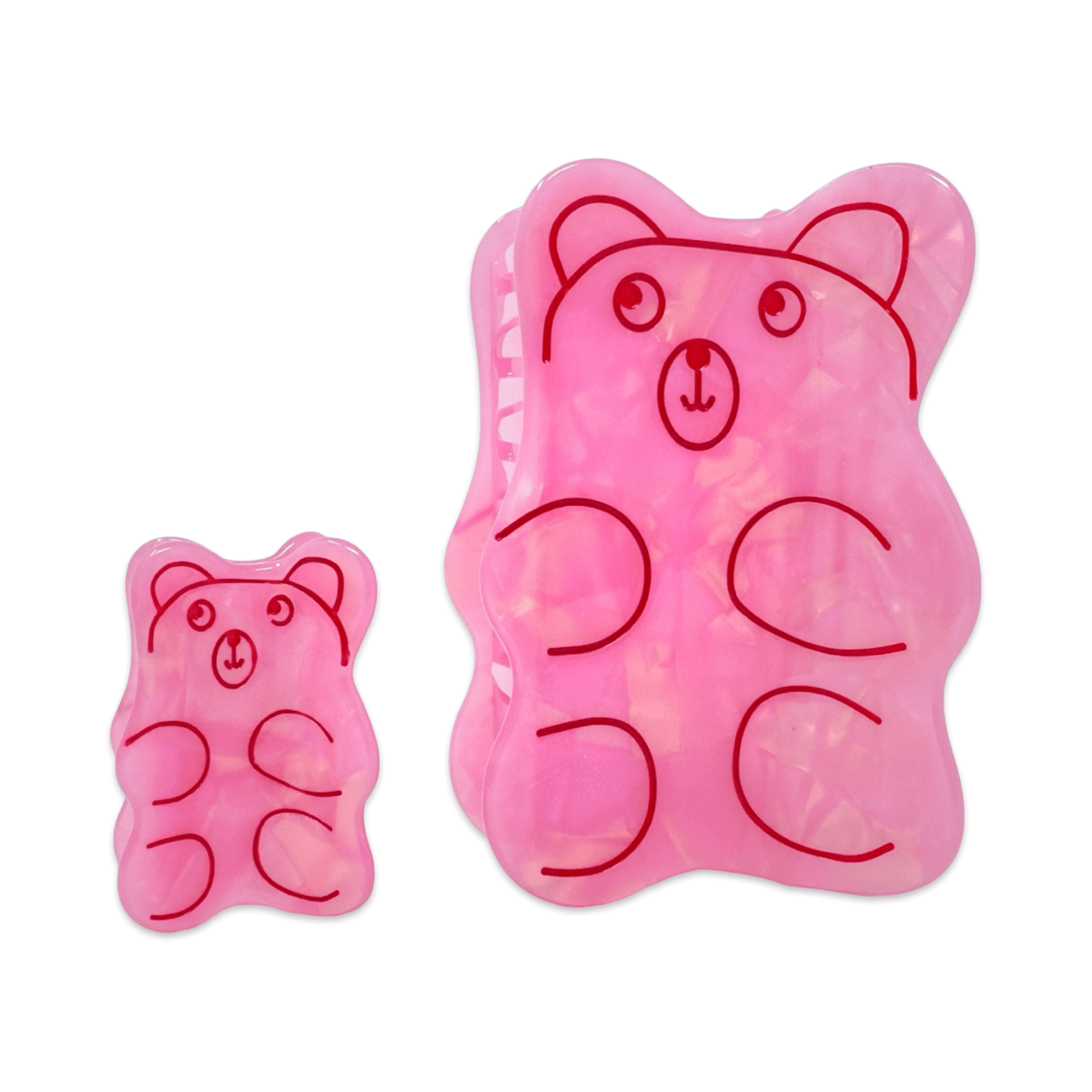 Mini Pink Gummy Bear Hair Claw Clip - Bossy Beans