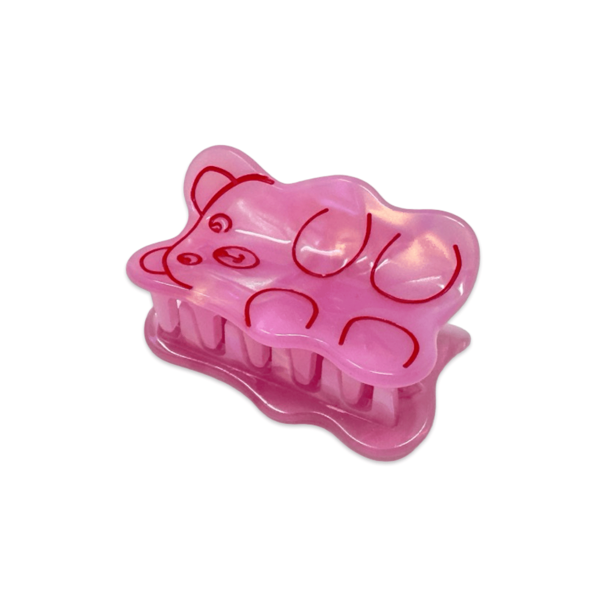 Mini Pink Gummy Bear Hair Claw Clip - Bossy Beans