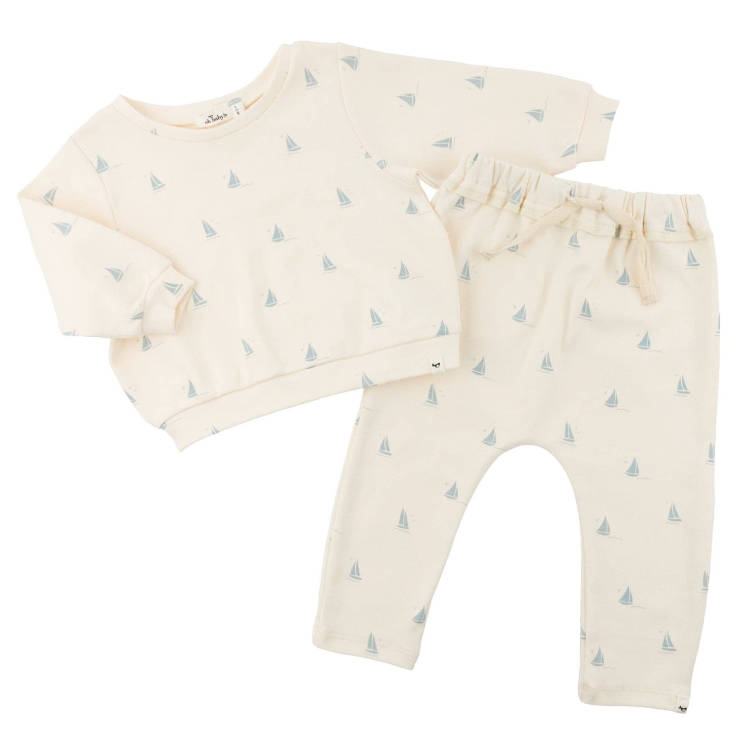 Mini Sailboats Brooklyn Boxy Jogger Set - Bossy Beans