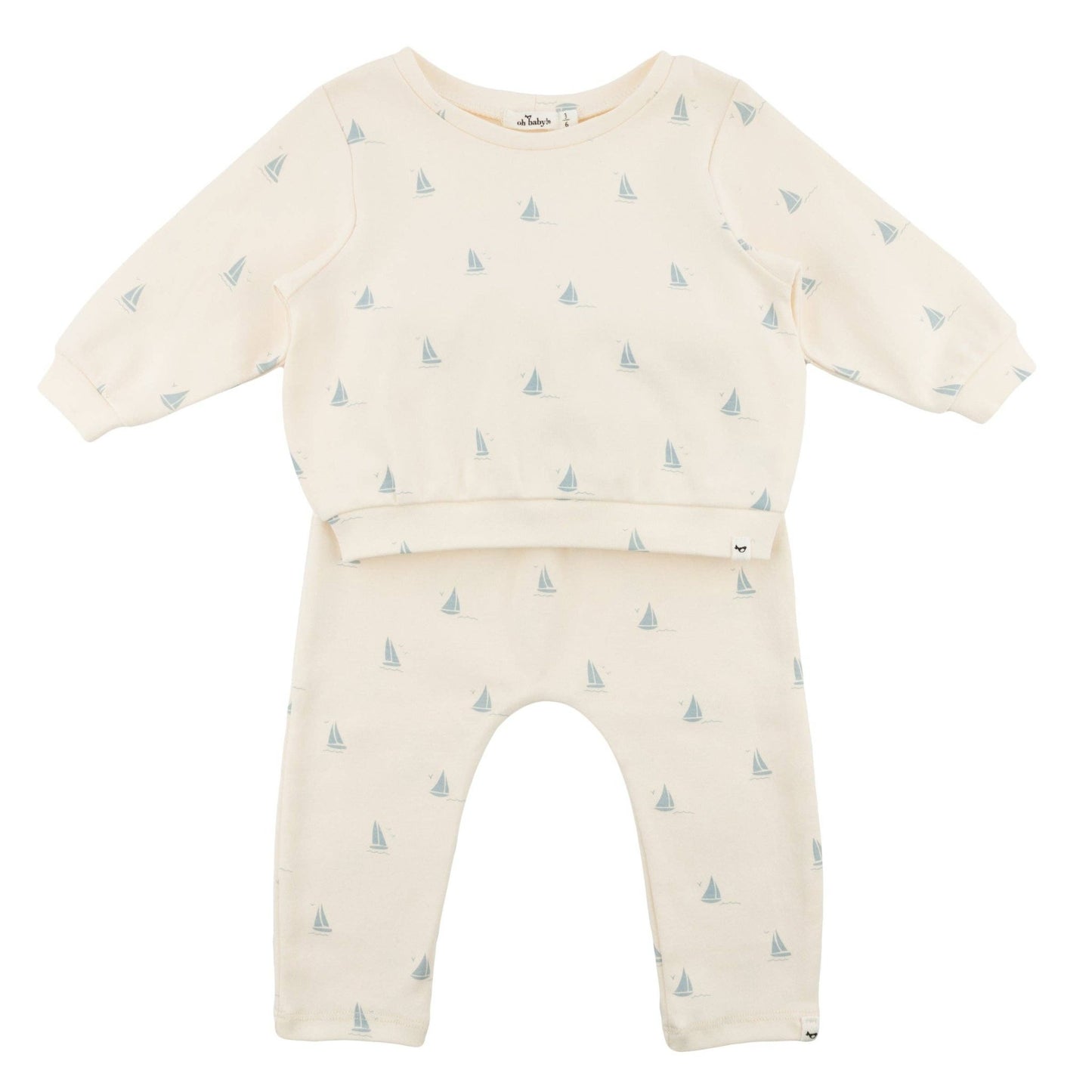 Mini Sailboats Brooklyn Boxy Jogger Set - Bossy Beans