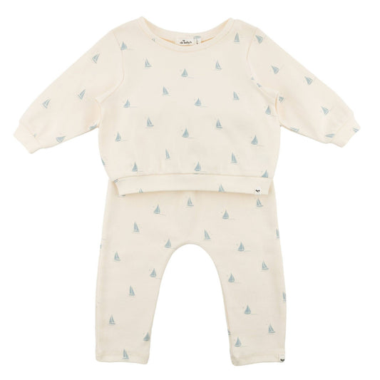 Mini Sailboats Brooklyn Boxy Jogger Set - Bossy Beans