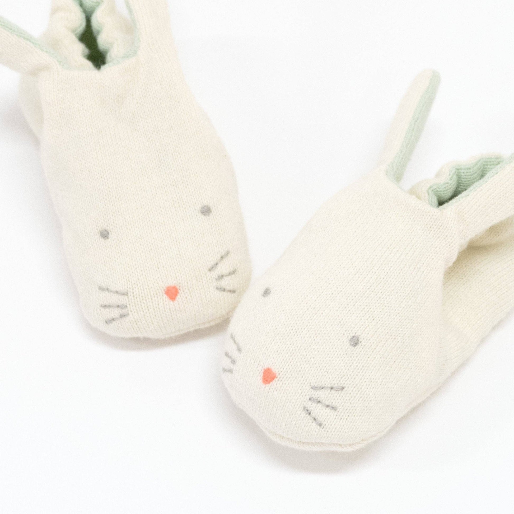 Mint Bunny Baby Booties - Bossy Beans