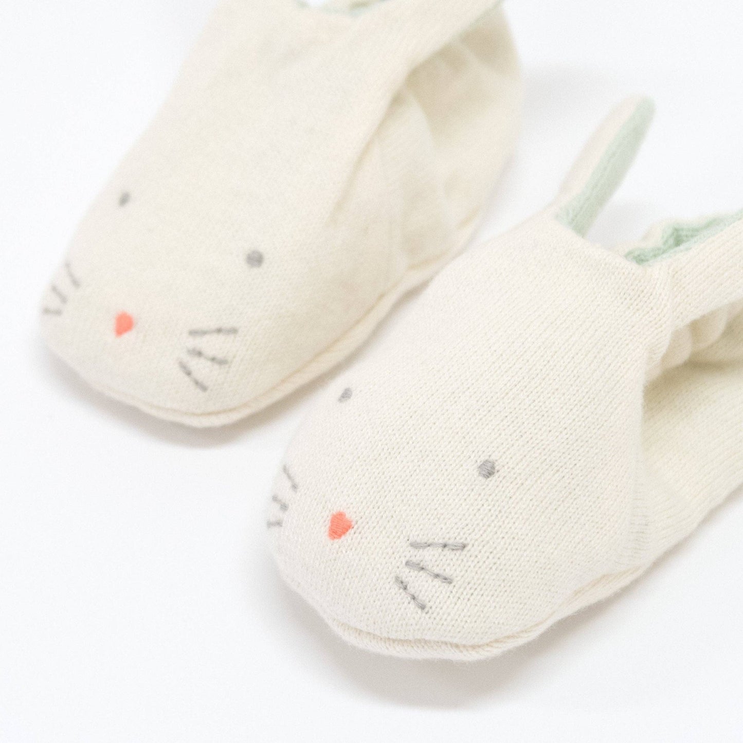 Mint Bunny Baby Booties - Bossy Beans