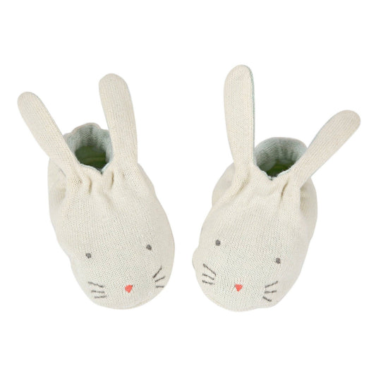 Mint Bunny Baby Booties - Bossy Beans