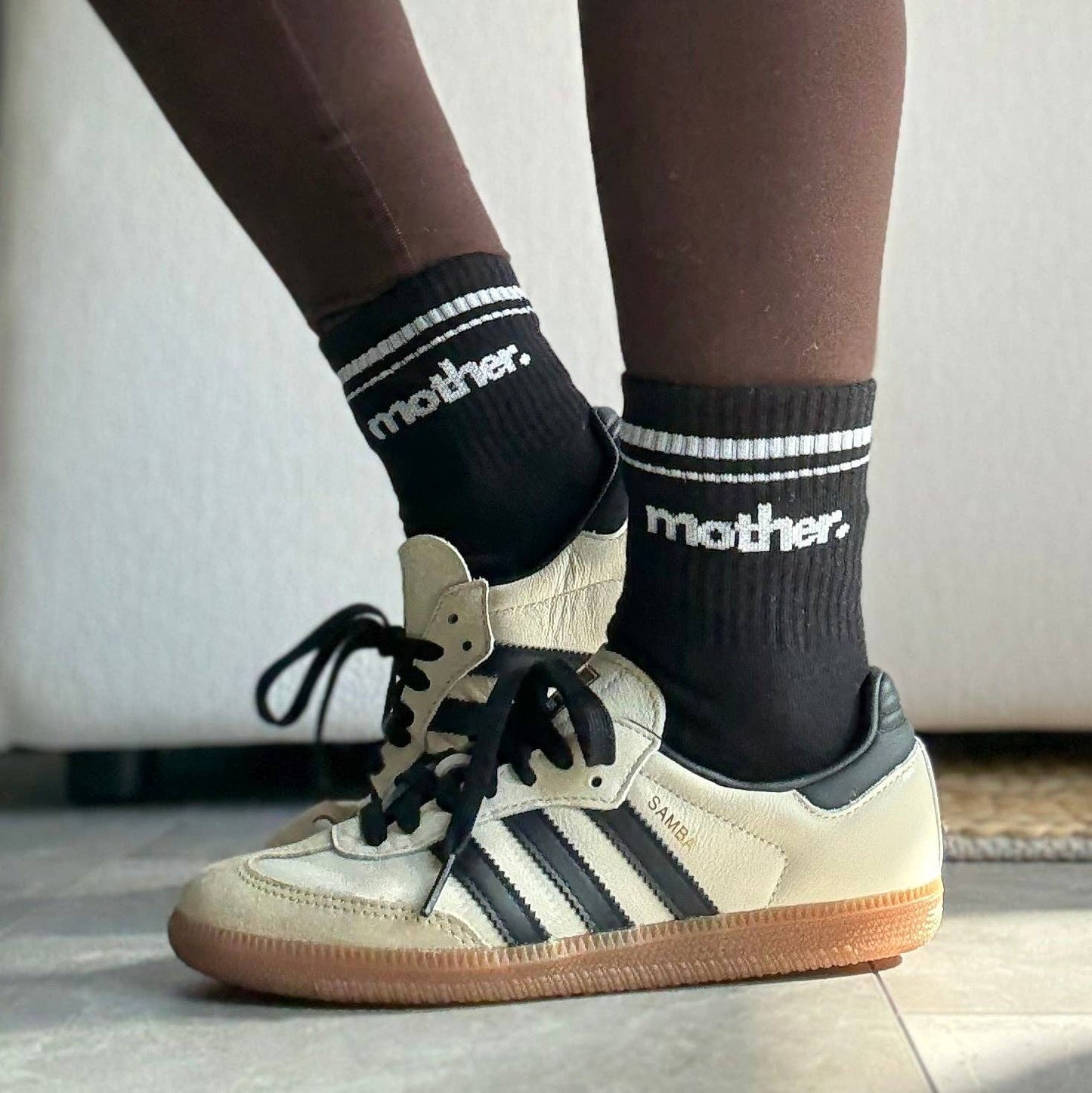 Mother. Throwback Half Crew Striped Socks - Bossy Beans