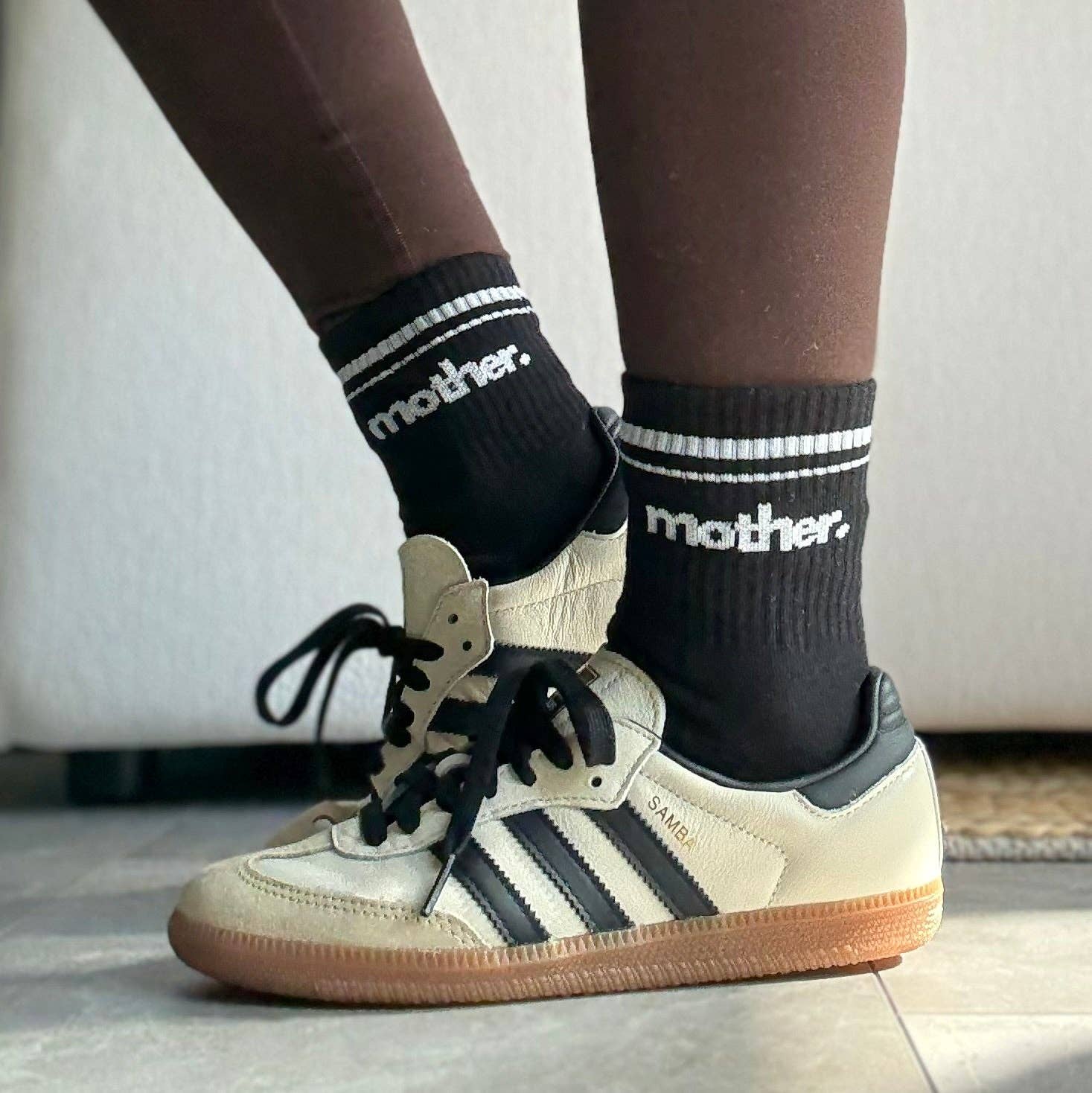 Mother. Throwback Half Crew Striped Socks - Bossy Beans