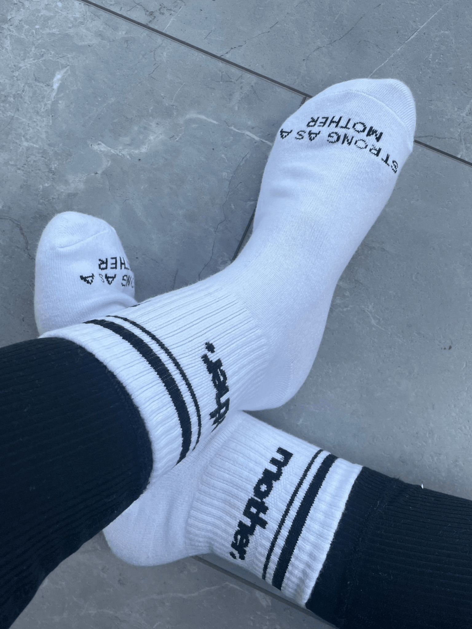 Mother. Throwback Half Crew Striped Socks - Bossy Beans