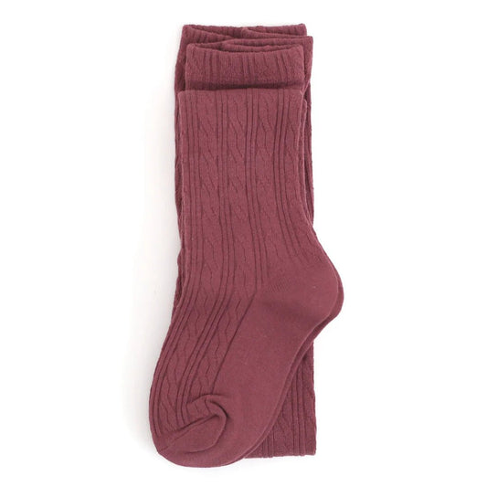 Mulberry Cable Knit Tights - Bossy Beans