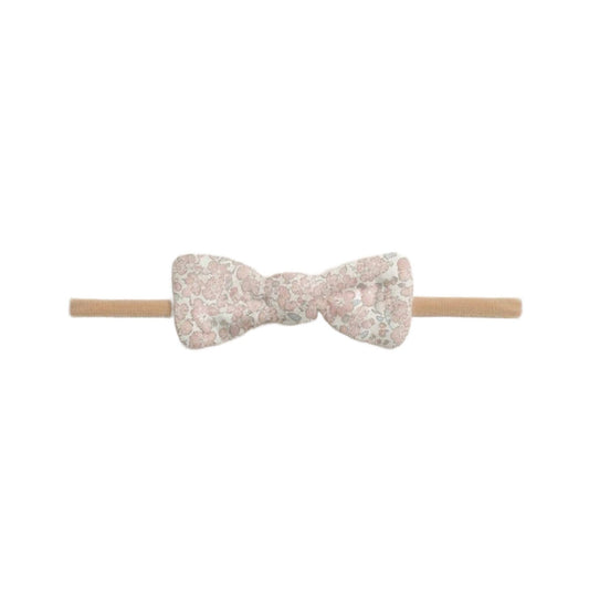 Muslin Dainty Bow - Belmont Floral / Shell + Powder - Bossy Beans