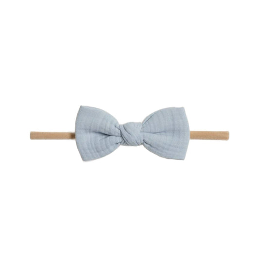Muslin Dainty Bow - Powder - Bossy Beans