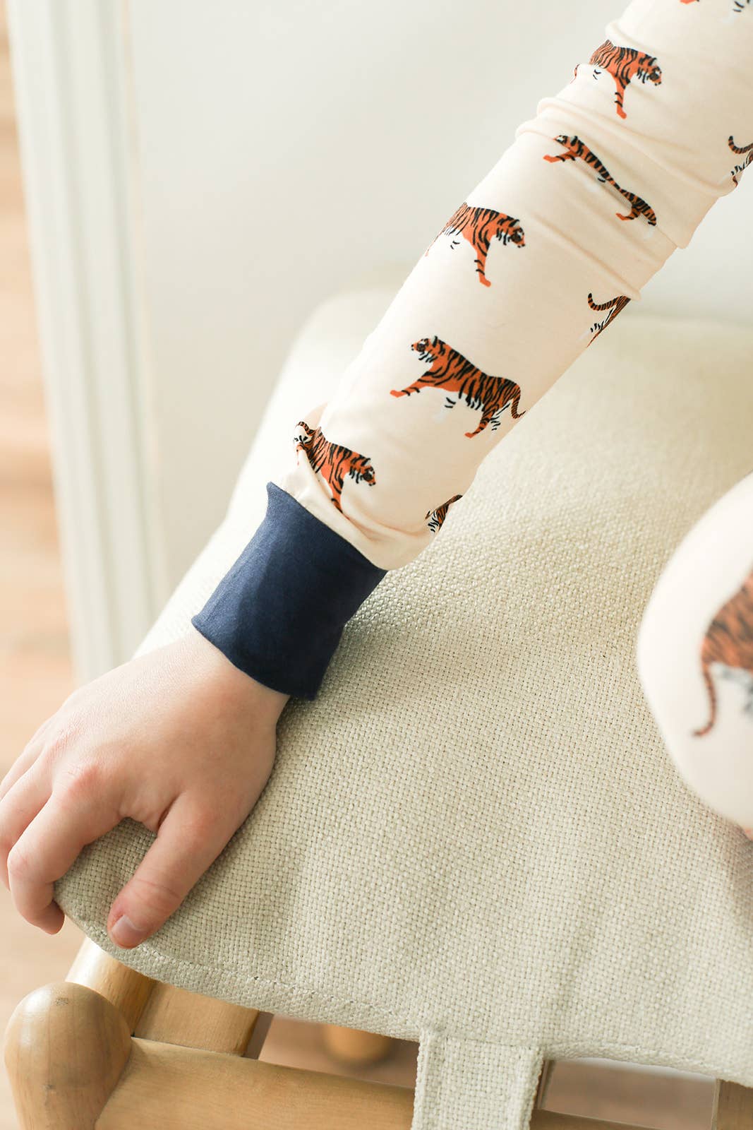 Navy Tiger 2 Piece Bamboo Pajama Set - Bossy Beans