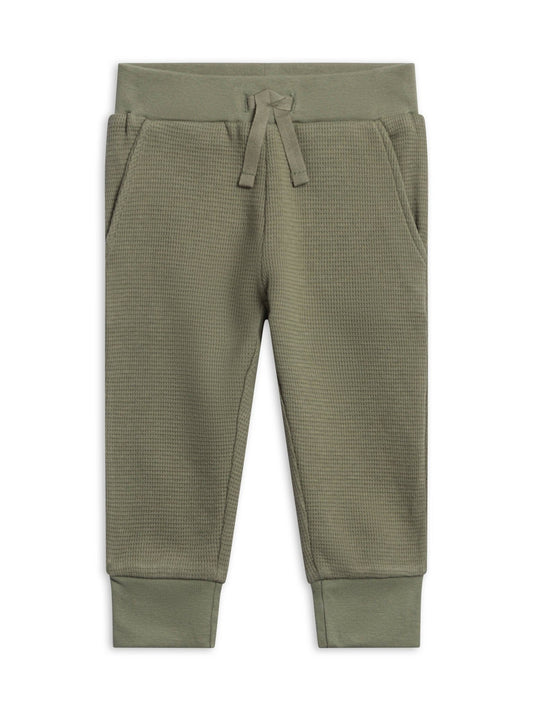 Nelson Waffle Knit Jogger - Fern - Bossy Beans