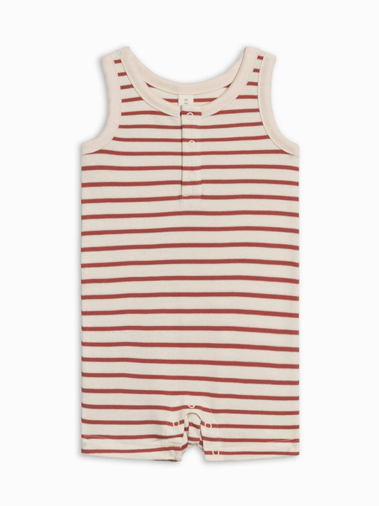 Nile Romper - Ron Stripe / Barn - Bossy Beans