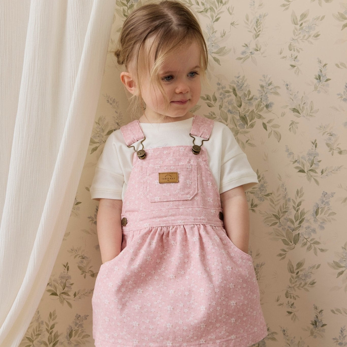 Norah Overall Dress - Paula Powder - Bossy Beans