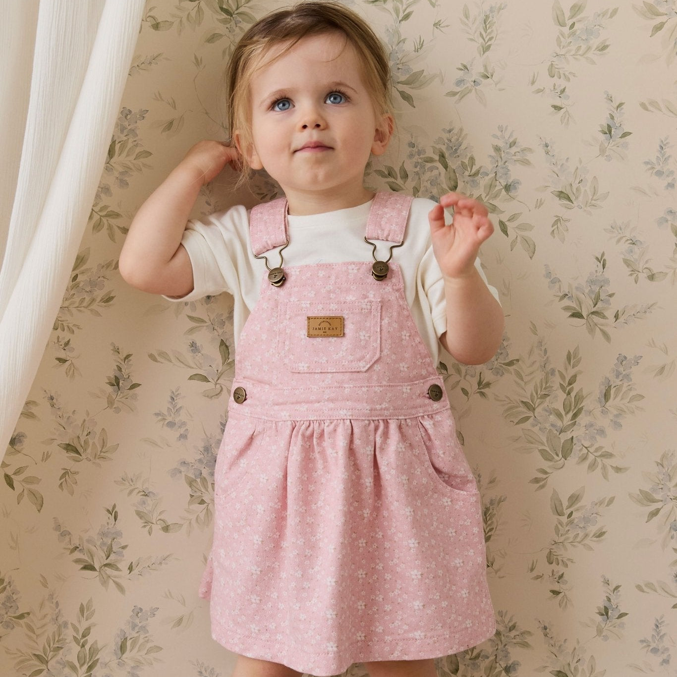 Norah Overall Dress - Paula Powder - Bossy Beans
