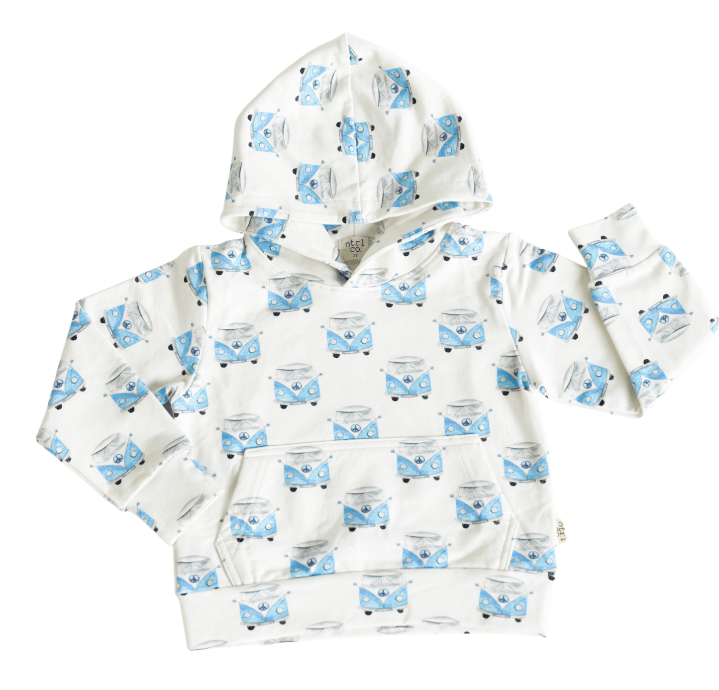 ntrl co. - Seaside Hoodie Set | Vintage Vibes | Blue: 3T - Bossy Beans