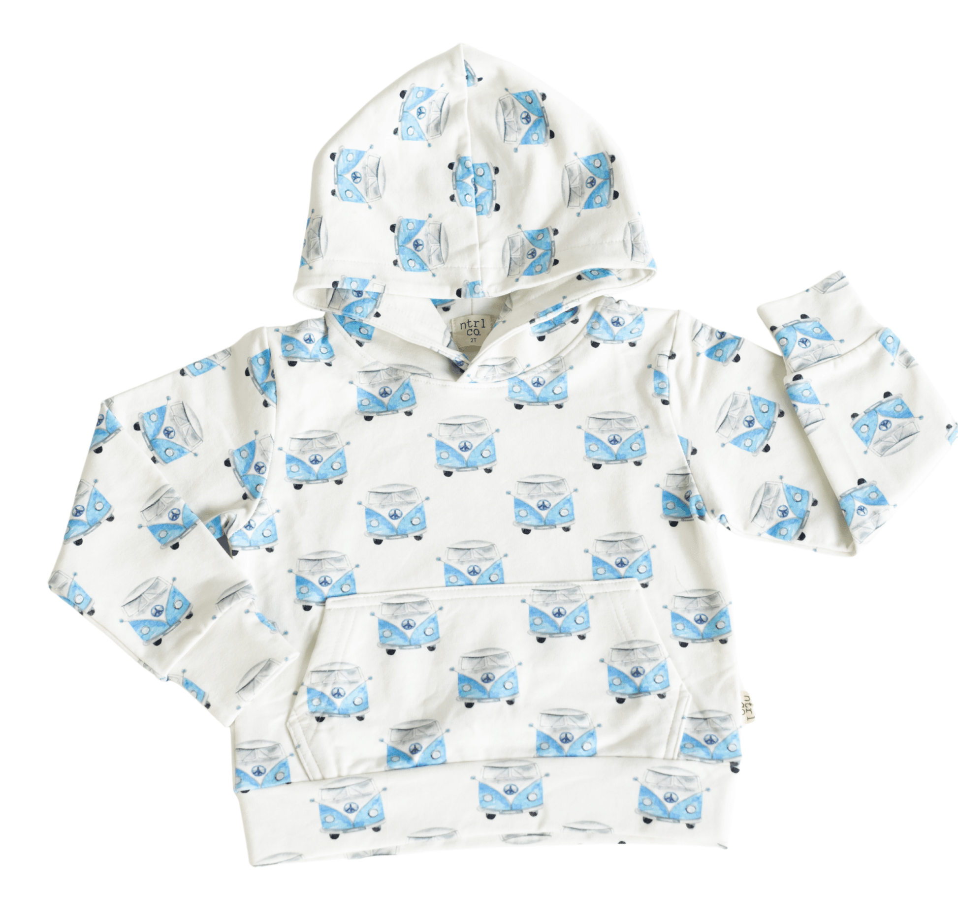 ntrl co. - Seaside Hoodie Set | Vintage Vibes | Blue: 3T - Bossy Beans