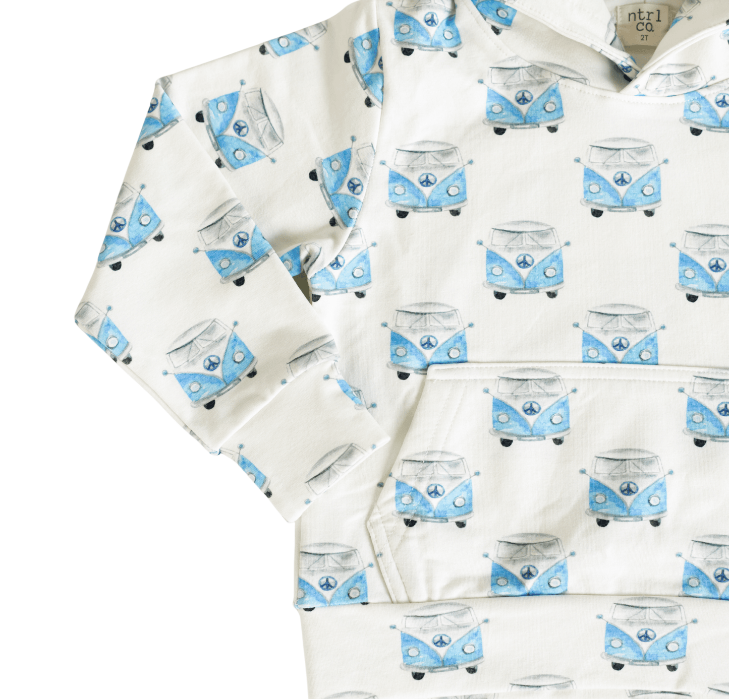 ntrl co. - Seaside Hoodie Set | Vintage Vibes | Blue: 3T - Bossy Beans