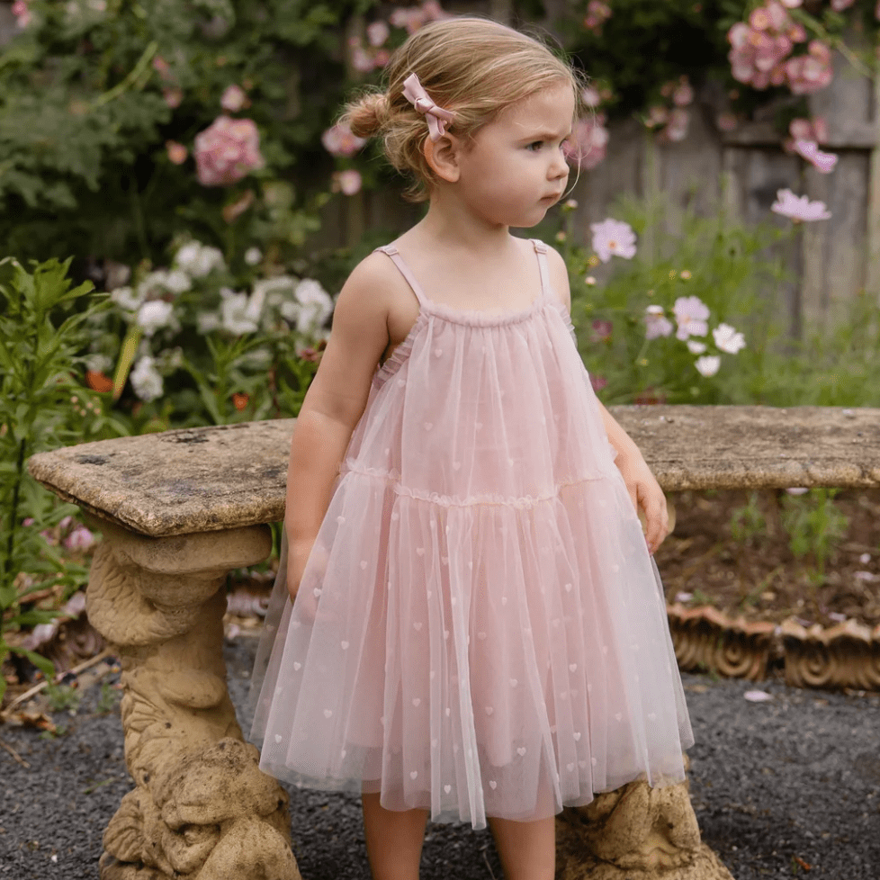 Nylah Dress Petite Heart Rosie - Bossy Beans