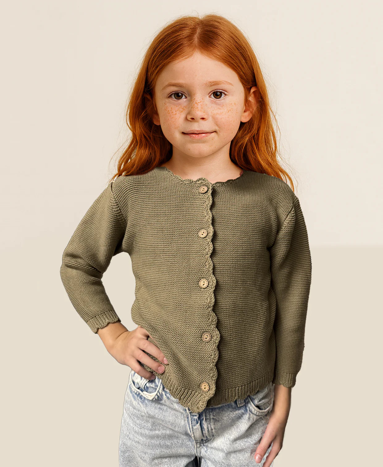 Sophia Dressy Cardigan: Light Oat