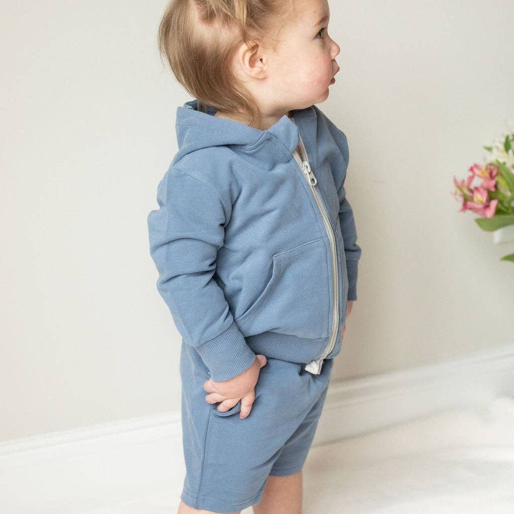 Organic 2 piece set Hoodie + shorts - Bossy Beans