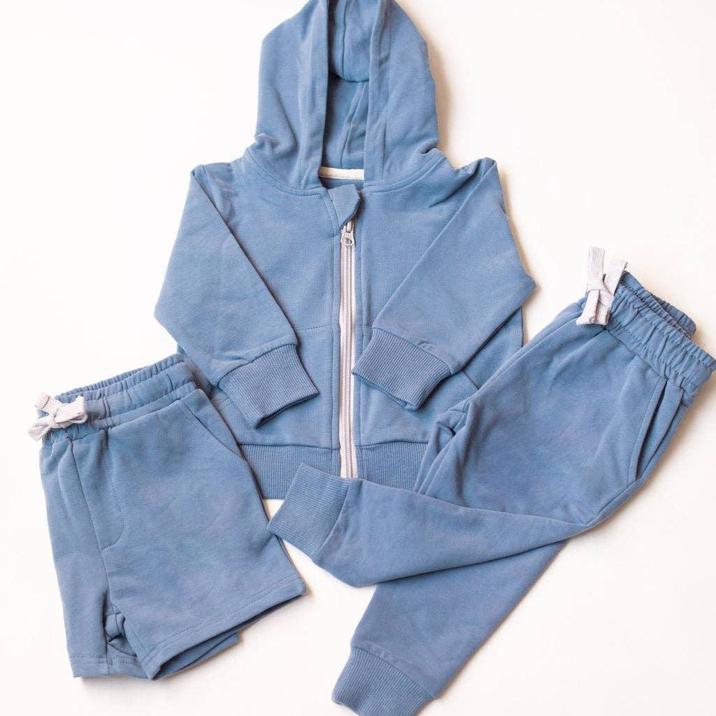Organic 2 piece set Hoodie + shorts - Bossy Beans