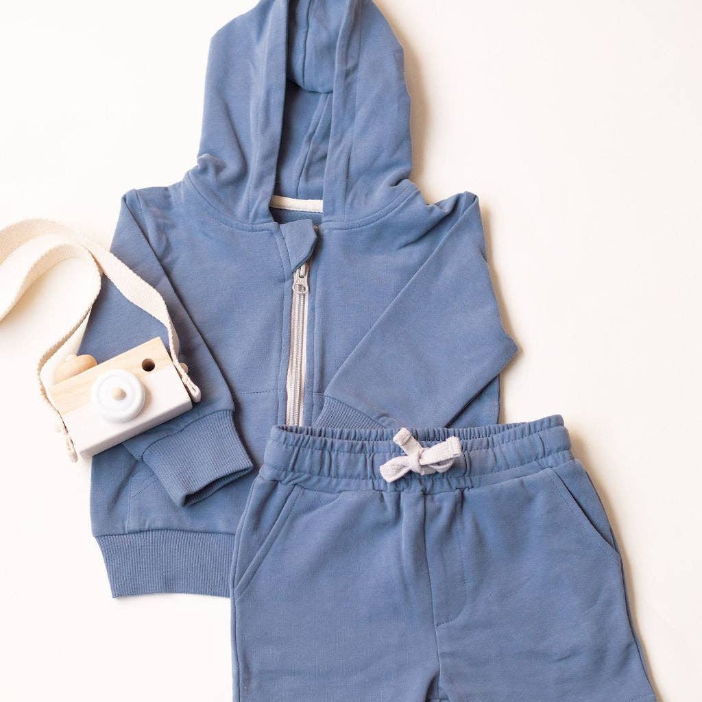 Organic 2 piece set Hoodie + shorts - Bossy Beans
