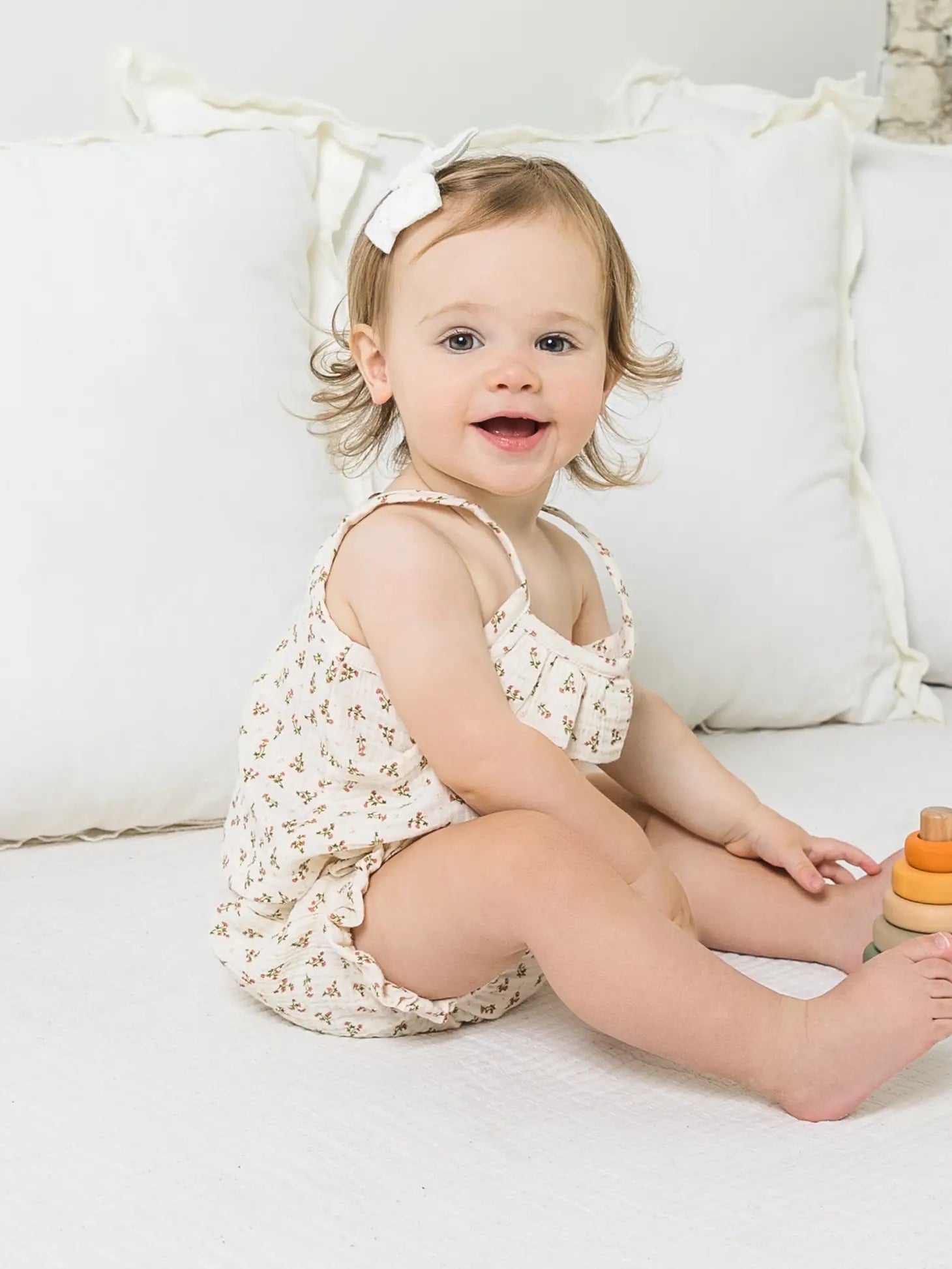 Organic Baby Evie Muslin Tank Set - Wildflowers - Bossy Beans