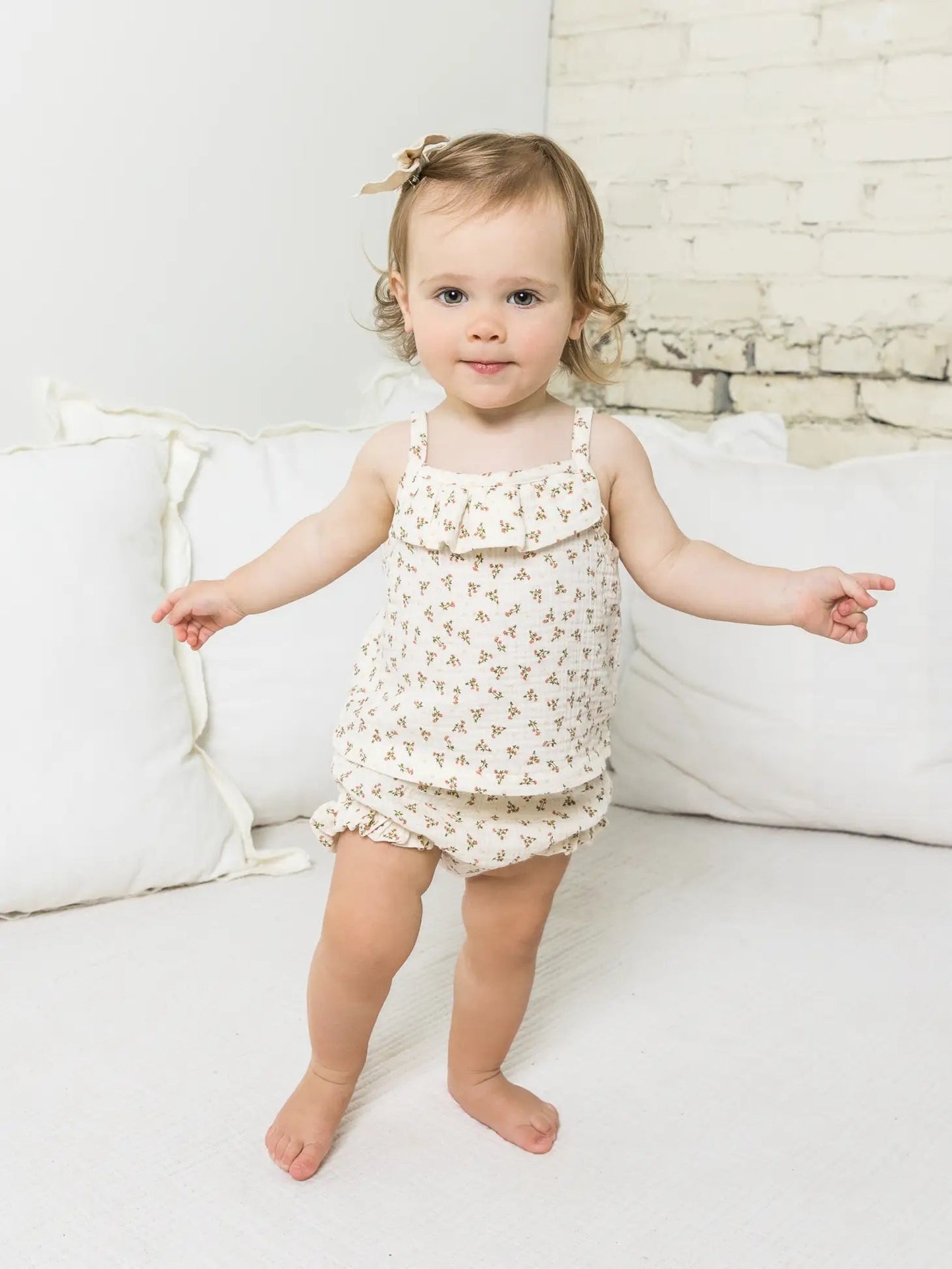 Organic Baby Evie Muslin Tank Set - Wildflowers - Bossy Beans