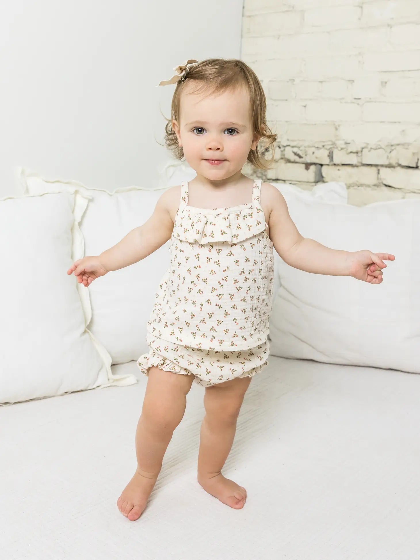 Organic Baby Evie Muslin Tank Set - Wildflowers - Bossy Beans