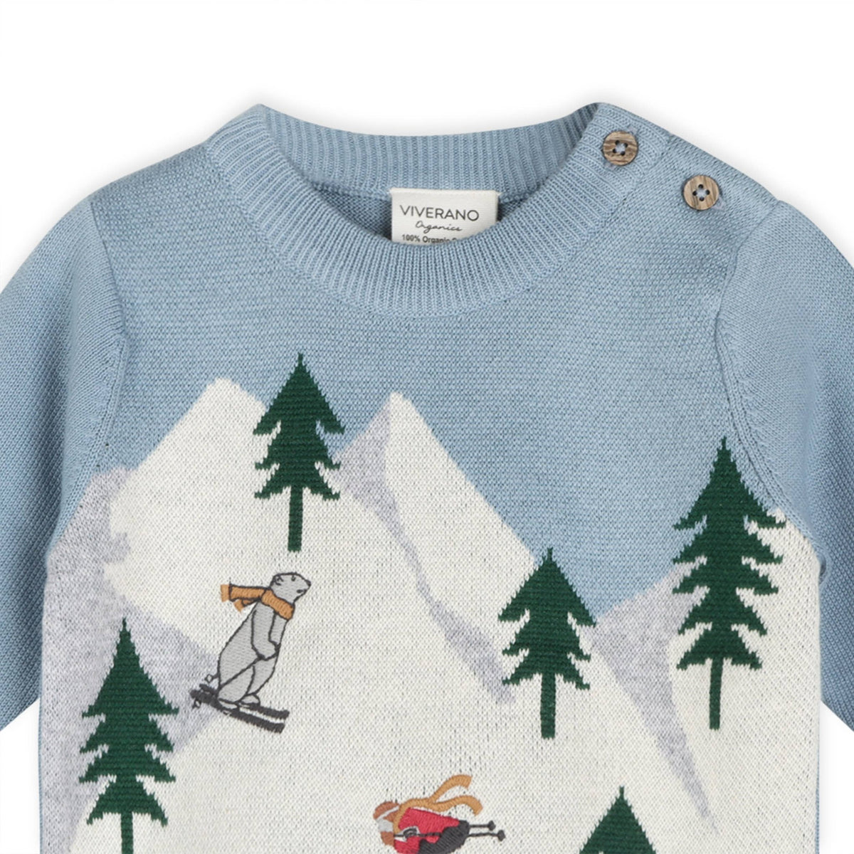 Organic Baby Pullover Sweater & Pant Set - Ski - Bossy Beans