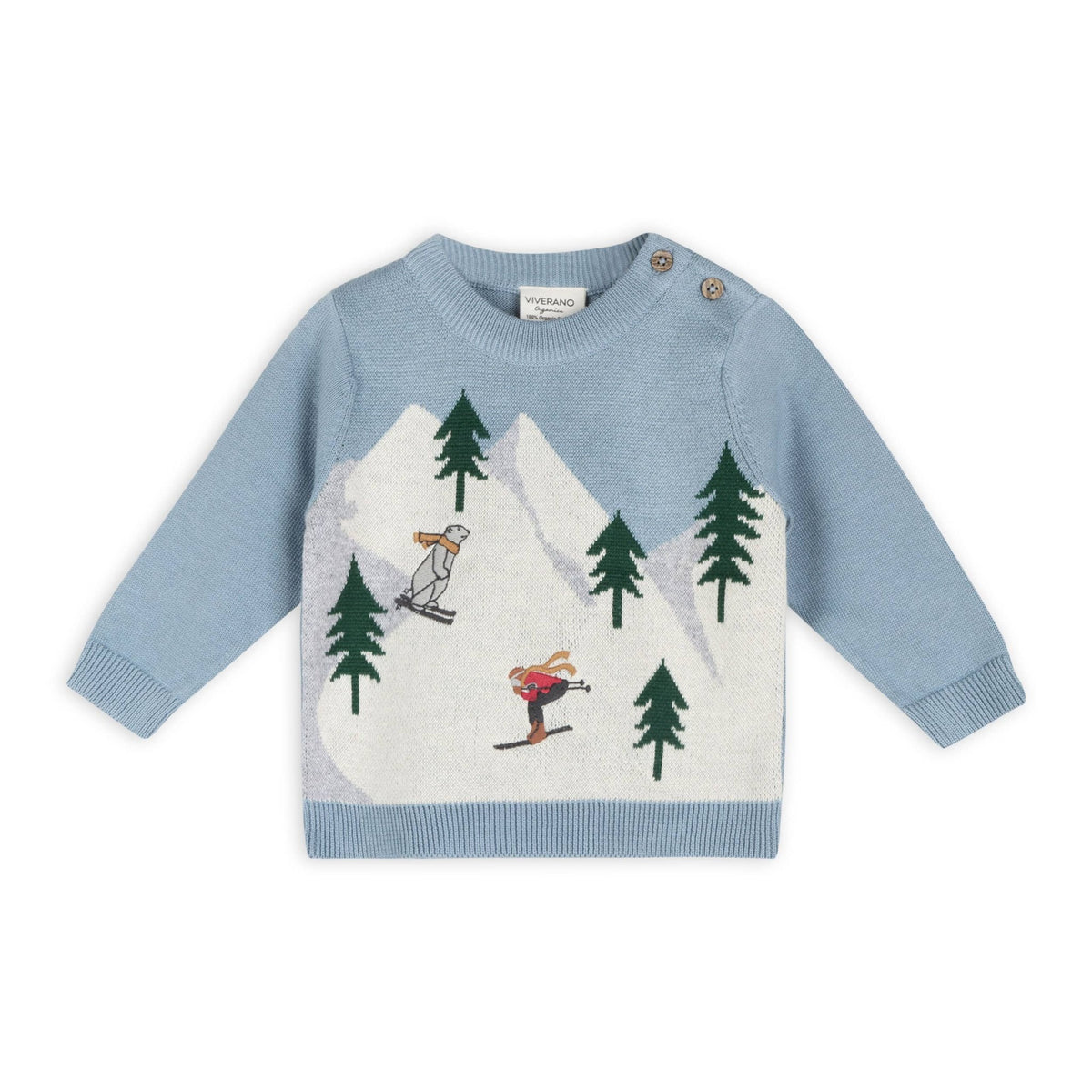 Organic Baby Pullover Sweater & Pant Set - Ski - Bossy Beans