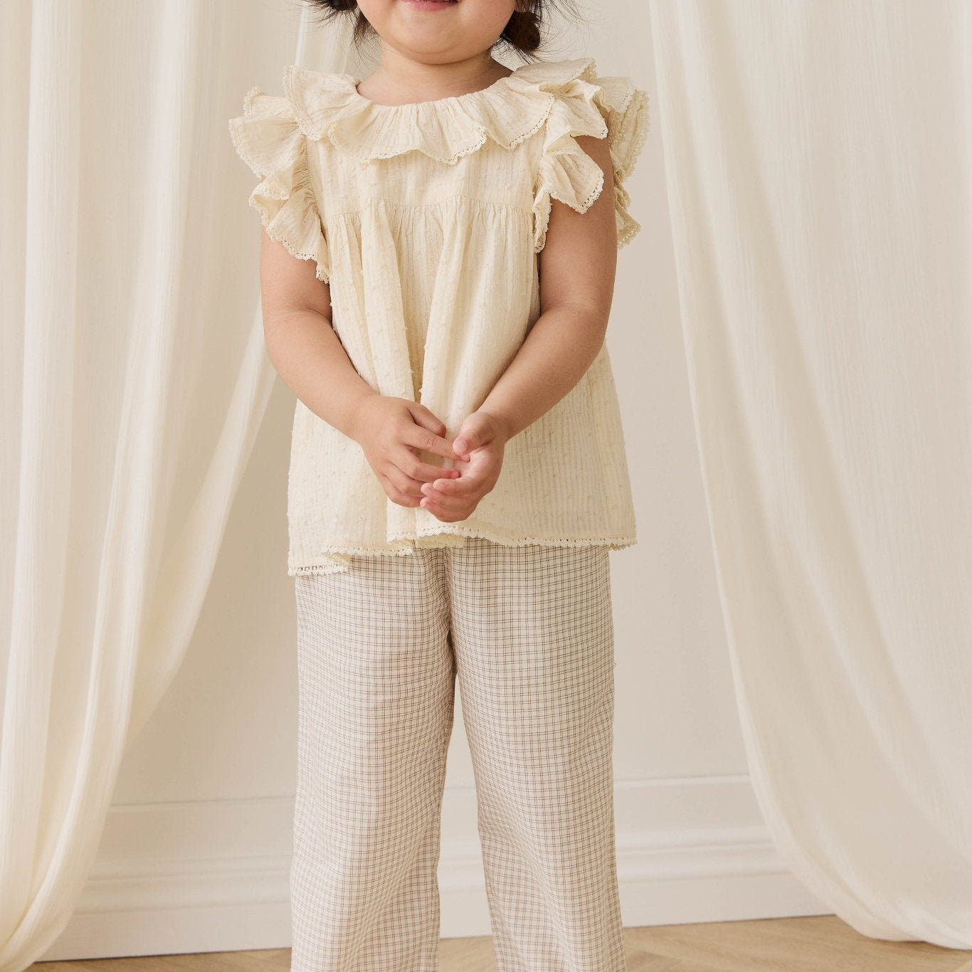 Organic Cotton Banks Blouse - Parchment - Bossy Beans