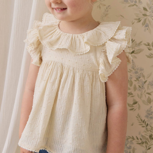 Organic Cotton Banks Blouse - Parchment - Bossy Beans