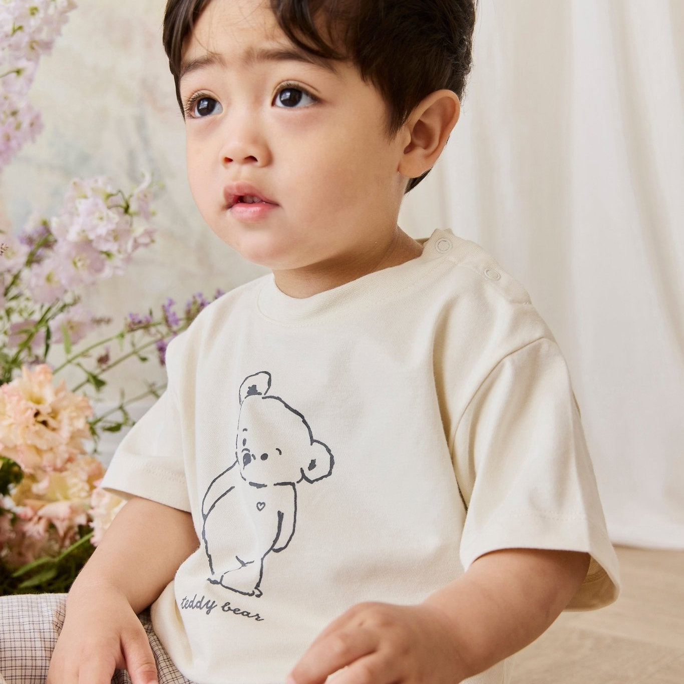 Organic Cotton Bjorn Tee - Snuggle Buddy Cloud - Bossy Beans