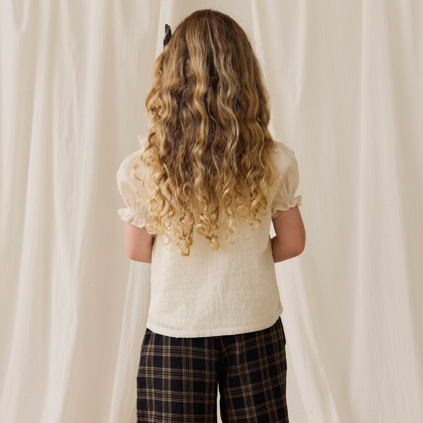 Organic Cotton Bowie Blouse - Parchment - Bossy Beans