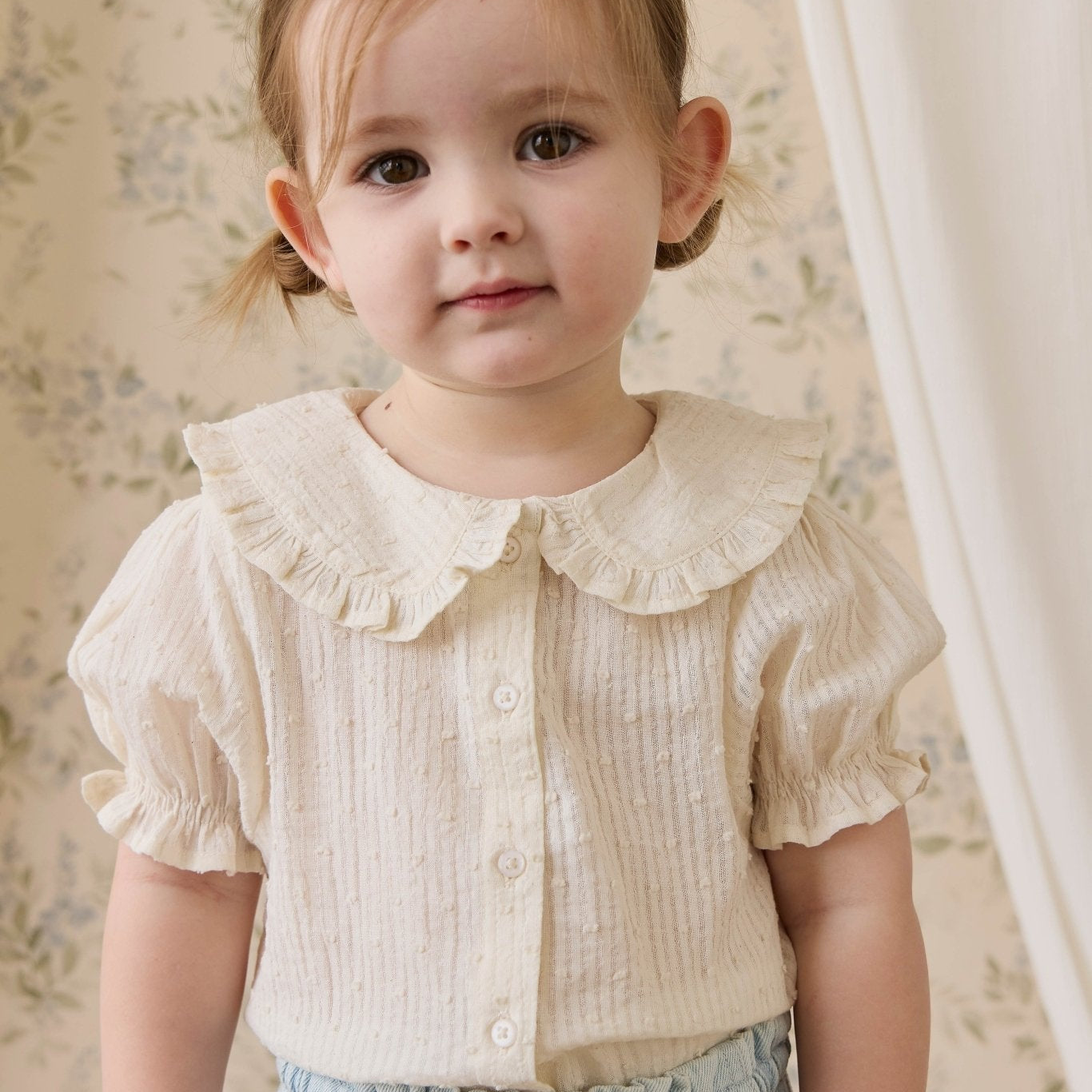 Organic Cotton Bowie Blouse - Parchment - Bossy Beans