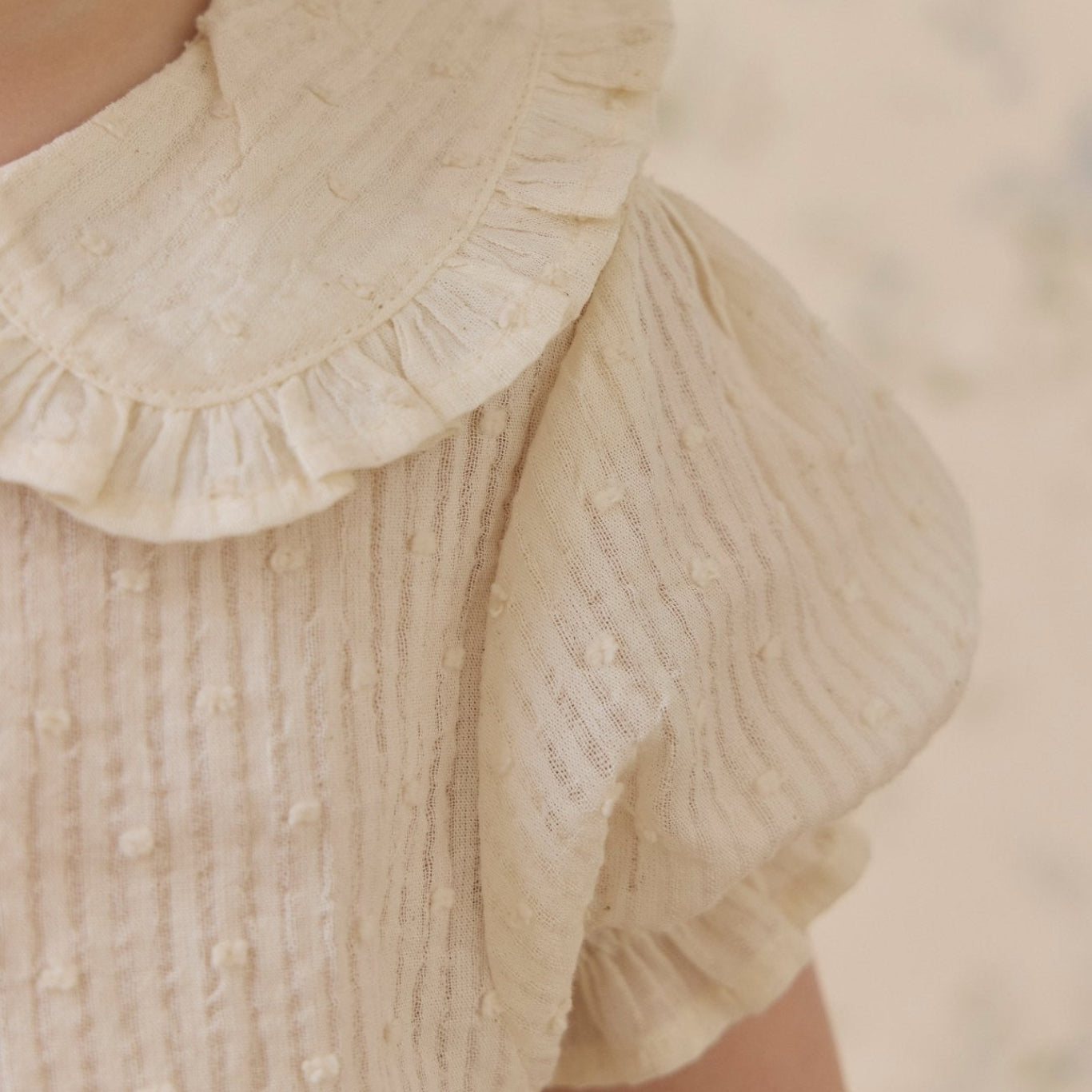 Organic Cotton Bowie Blouse - Parchment - Bossy Beans