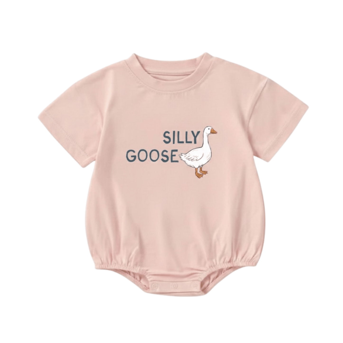 Organic Cotton Bubble Romper - Silly Goose (Green) - Bossy Beans