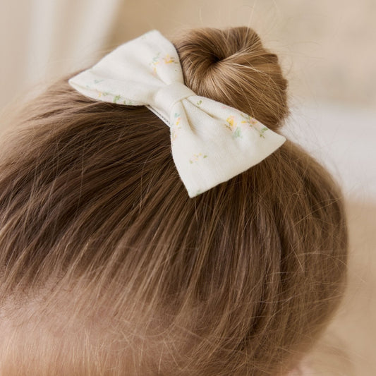 Organic Cotton Desiree Bow - Justine Parchment - Bossy Beans