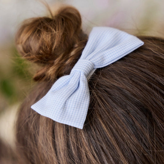 Organic Cotton Desiree Bow - Petite Check - Bossy Beans