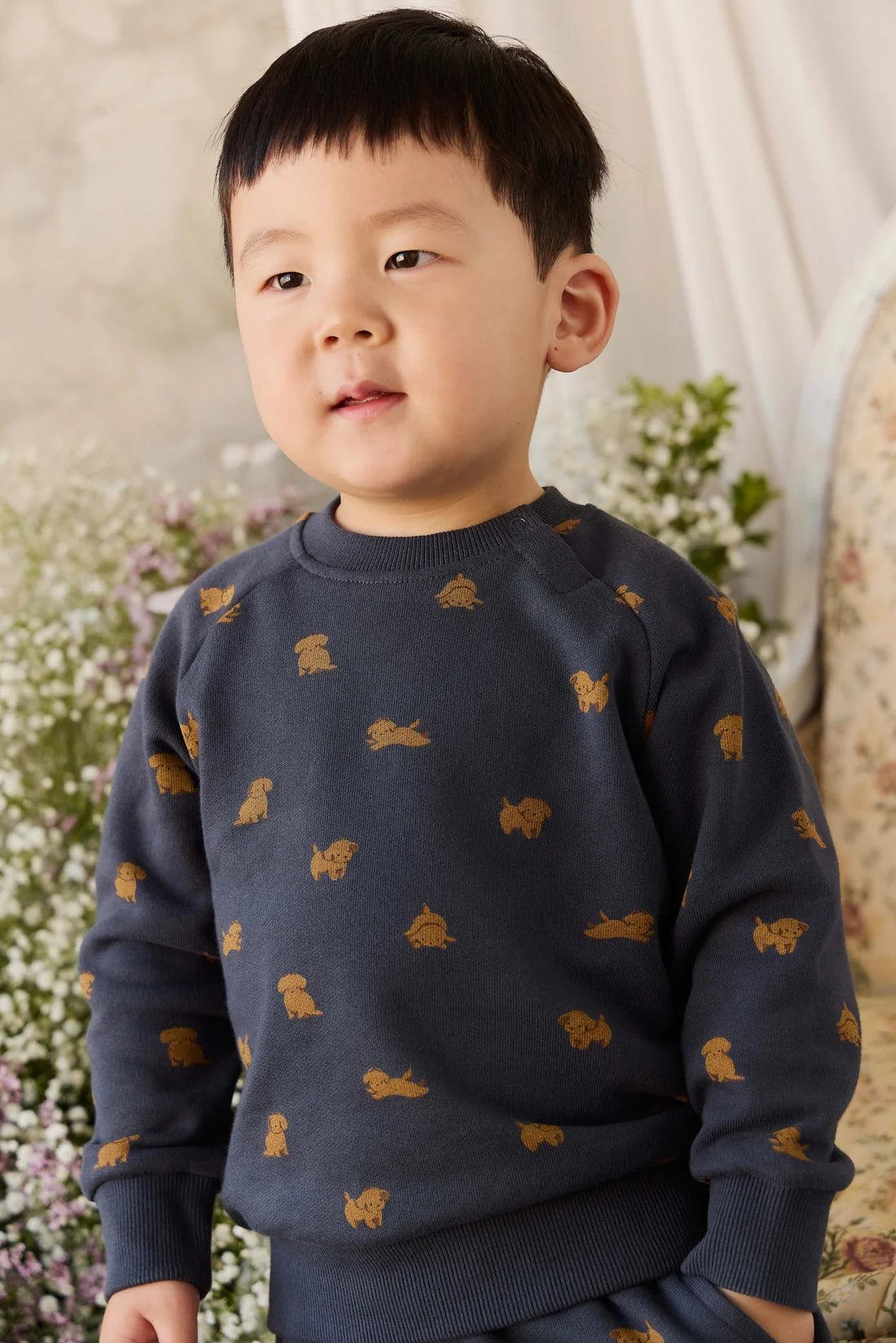 Organic Cotton Flynn Sweatshirt - Playful Milo Captain - Bossy Beans