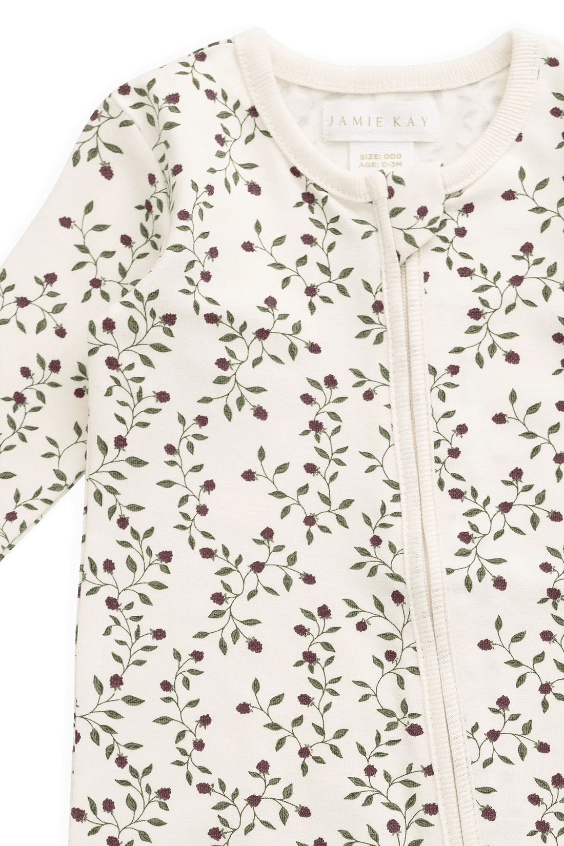 Organic Cotton Jude Onepiece - Mulberries - Bossy Beans