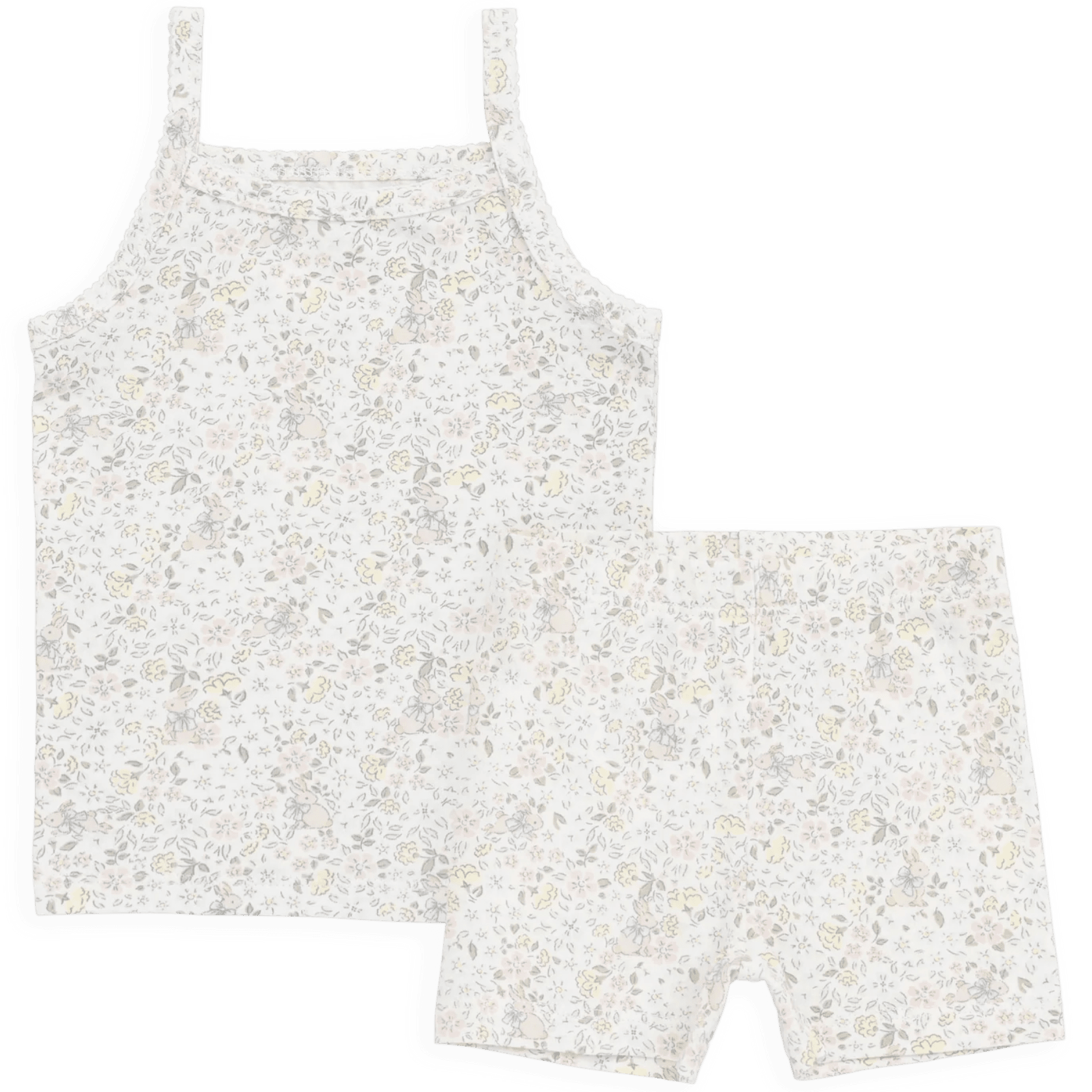 Organic Cotton Jude Singlet Pyjama Set - Cottage Garden - Bossy Beans