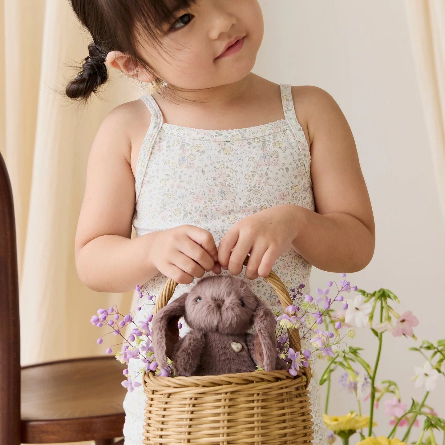 Organic Cotton Jude Singlet Pyjama Set - Cottage Garden - Bossy Beans