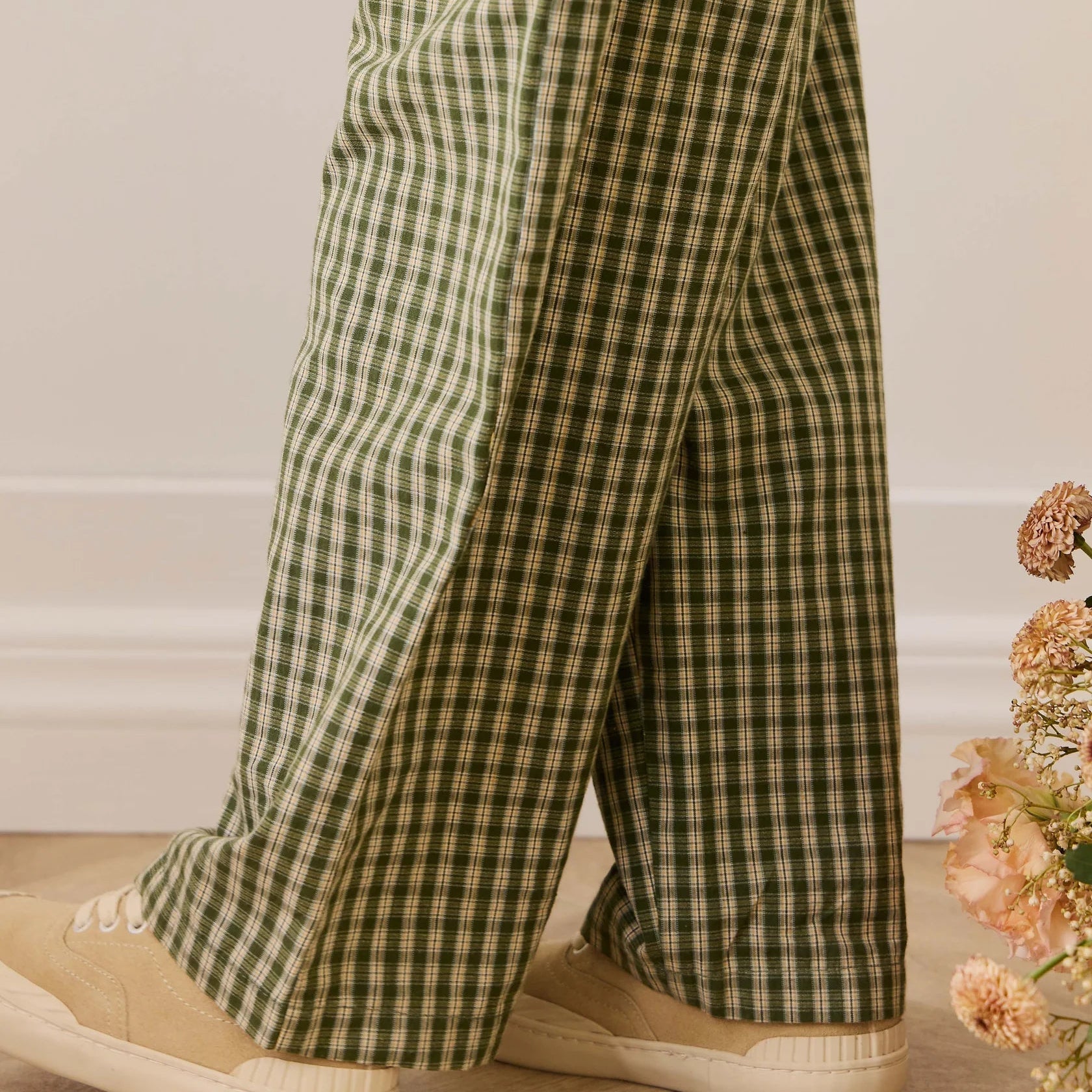 Organic Cotton Kenji Pant - Ravine Check - Bossy Beans