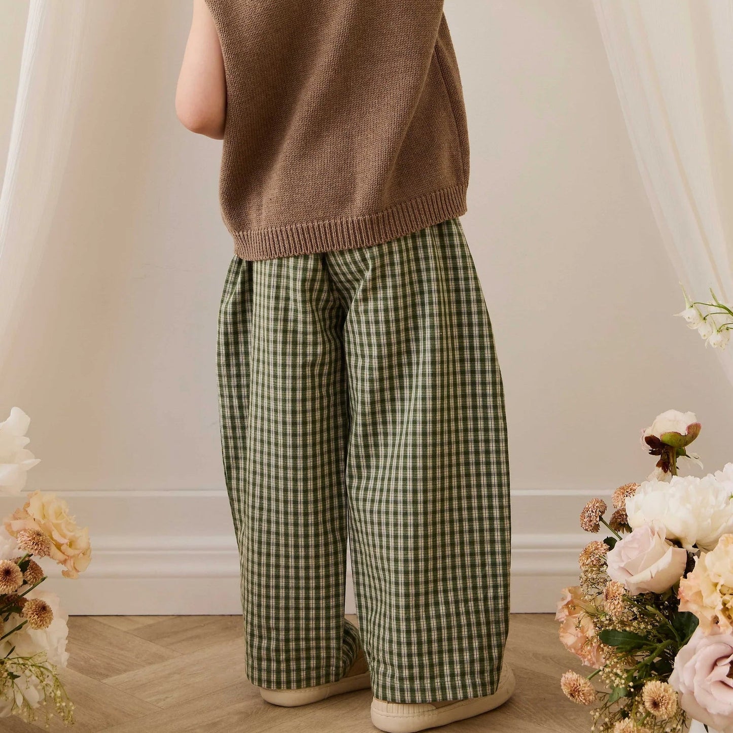 Organic Cotton Kenji Pant - Ravine Check - Bossy Beans