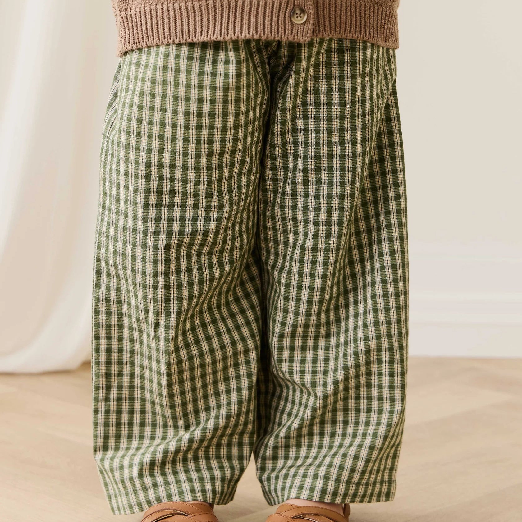 Organic Cotton Kenji Pant - Ravine Check - Bossy Beans
