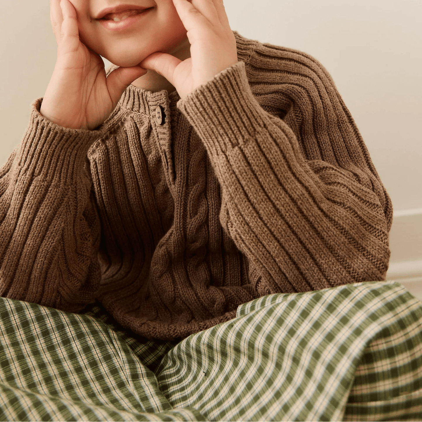 Organic Cotton Kenji Pant - Ravine Check - Bossy Beans