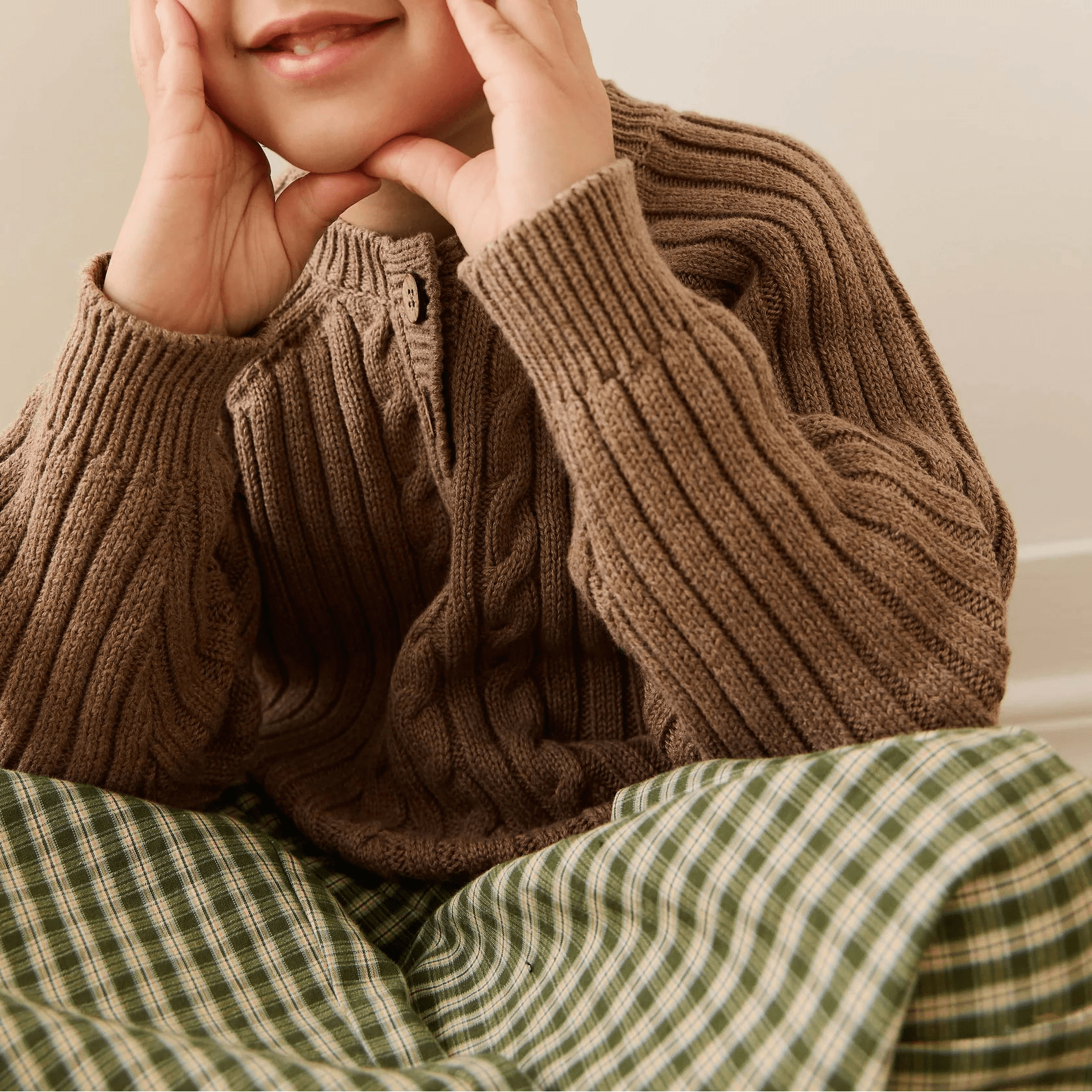 Organic Cotton Kenji Pant - Ravine Check - Bossy Beans